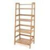 HOMFA 4 Tier Bamboo Ladder Book Shelf