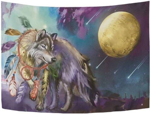 Lot of (3) New&nbsp;Wolf Tapestries