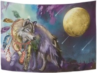 Lot of (3) New&nbsp;Wolf Tapestries