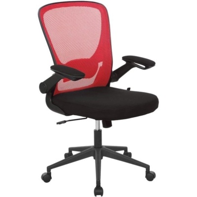 BestOffice Executive Chair with Lumbar Support & Adjustable Height, 250 lb. Capacity, Red 