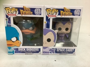 Pop Figures Duck Dodgers and Space Cadet, Appears New, Sold as is