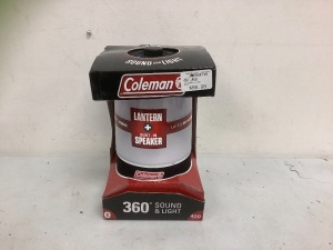 Coleman Lantern w/ Speaker, Powers Up, Appears New, Sold as is