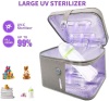 Olina UV Light Sanitizer Bag Box, UVC LED Cleaner for Phone Sanitizer Clothes Glasses Toy (02-Gray). NEW