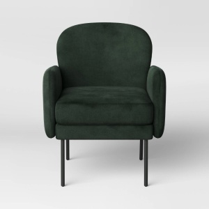 Welton Armchair Velvet Forest Green