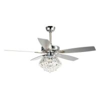 Parrot Uncle&nbsp;52-in Chrome LED Indoor 5-Blade Ceiling Fan with Remote