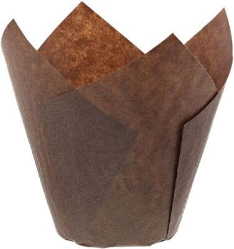 Royal Brown Tulip Style Baking Cups, Case of 2000