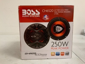 Boss Audio Systems 2 Way Full Range Speakers, Appears New, Sold as is