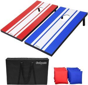 GoSports Classic Cornhole Set, Includes 8 Bean Bags, Travel Case and Game Rules, 4' x 2' 