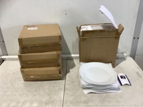 Lot of (4) Square Dinner Plates, Set of 6&nbsp;