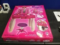Kids Princess Vanity Mirror w/ AUX Cable, Wand, Hairdryer, Accessories