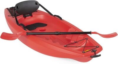 6ft Kids Kayak w/Paddle, Cushioned Backrest, Storage Compartment, Wheel