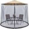 Adjustable Bug Net Accessory for Patio Umbrella w/ Zippered Door - 9ft