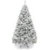 7.5'&nbsp;Premium Snow Flocked Artificial Pine Christmas Tree w/ Foldable Metal Base