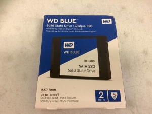 WD Blue Solid State Drive 2TB, Appears New, Sold as is