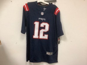 New England Patriots Brady Football Jersey, M, Appears New, Sold as is