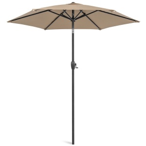 7.5ft Outdoor Market Patio Umbrella w/ Push Button Tilt, Crank Lift