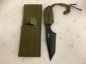 Survivor Knife w/ Sheath, Appears new, Sold as is