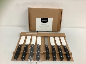 Amazon Basics 8pc Steak Knife Set, E-Commerce Return, Sold as is