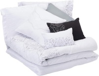 Chic Home Grace 8-Piece Comforter Set, Queen, White. Appears New