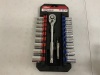 Hyper Tough 1/2 Inch Ratchet and Socket Set, E-Commerce Return, Sold as is