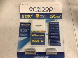 Panasonic Eneloop Rechargeable AAA  and AA Batteries, Appears New, Sold as is
