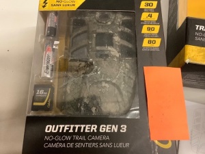 Lot of (2) Outfitter Gen 3 30 MP Black IR Game Camera - 1 does not include SD Cards