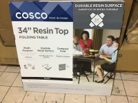 Cosco 34" Resin Top folding Table. Appears New