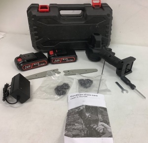 Cordless Chainsaw, Powers Up, E-Commerce Return, Sold as is