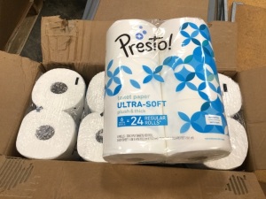 Presto! 308-Sheet Mega Roll Toilet Paper, Ultra-Soft, 24 Count