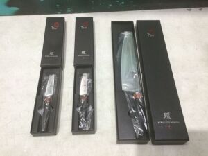 TUO Japanese Gyuto 9.5" Chef Knife & (2) TUO 3.5" Paring Kinves 