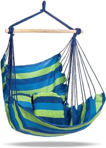 Sorbus Hanging Rope Hammock Chair, Max 265 Lbs