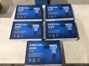 Lot of (5) Deep Tissue Fascial Massage Gun, 6 Vibration Settings