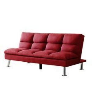 Modern Linen Futon Sofa Bed 