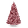 Pink Artificial Tinsel Christmas Tree w/ Foldable Stand - 6ft