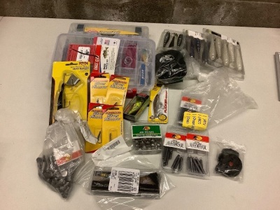 Lot of (20) Misc. Fishing lures and equipment