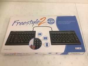 KINESIS Freestyle2 Blue Wireless Keyboard for Mac, Retail $99.00, Appears New, Sold as is