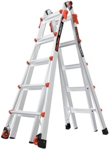 Little Giant Ladders, Velocity with Wheels, M22, 22 Ft, Multi-Position Ladder, Aluminum, Type 1A, 300 lbs Weight Rating