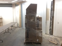 Pallet of White Cabinets by Diamond. Items are Uninspected Store Returns. May be new,&nbsp;damaged, or need repair.