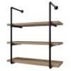 HOMECHO 3 Tier Industrial Pipe Floating Shelves, Wall Mounted&nbsp;