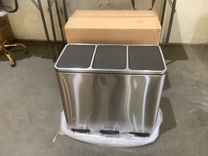 3 Compartment Step Trash Can 