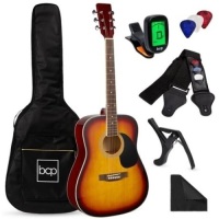 41in Acoustic Guitar Starter Kit w/ Digital Tuner, Padded Case, Picks, Strap&nbsp;