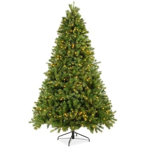 7.5' Pre-Lit Realistic Douglas Fir Christmas Tree w/ 8 Light Sequences, Base 