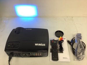 Wimius LED Projector, Works, E-Commerce Return, Sold as is