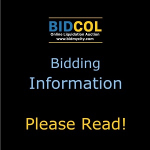 BIDDING INFORMATION - PLEASE READ!