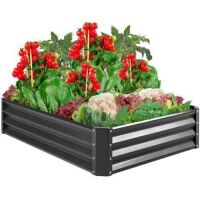 Outdoor Metal Raised Garden Bed&nbsp;- 4x3x1ft