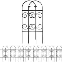 Amagabeli Decorative Garden Fence, 8 Panels, 32" x 10'&nbsp;