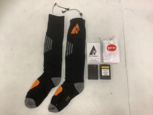 Action Heat AA Battery Heated Socks, L/XL, Appears New, Sold as is