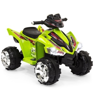 12V Battery Powered Ride On 4-Wheeler ATV w/ LED Headlights, Forward and Reverse Gears