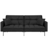 Tufted Split Back Sofa Bed with Pillows
