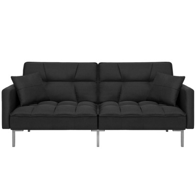 Tufted Split Back Sofa Bed with Pillows